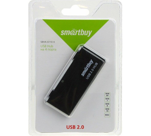 SMARTBUY (SBHA-6110-K) 4 порта черный