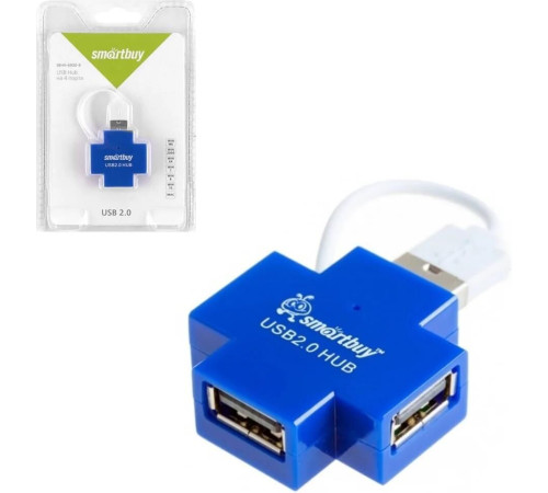 SMARTBUY (SBHA-6900-B) 4 порта синий