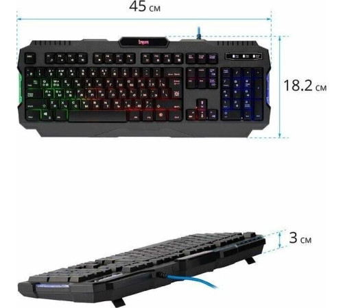 DEFENDER (45010) Legion GK-010DL RU,RGB подсветка,19 Anti-Ghost