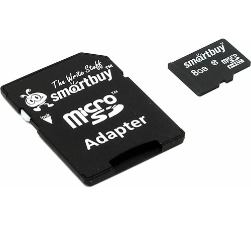 SMARTBUY (SB8GBSDCL4-01) MicroSDHC 8GB Сlass4 + адаптер