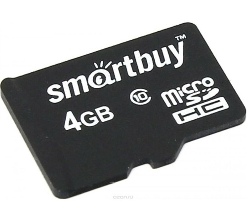 SMARTBUY (SB4GBSDCL10-01) MicroSDHC 4GB Class10 + адаптер