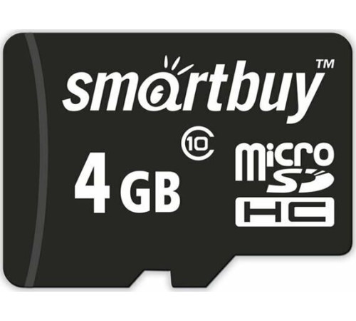 SMARTBUY (SB4GBSDCL10-01) MicroSDHC 4GB Class10 + адаптер