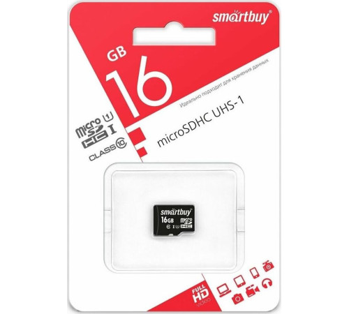 SMARTBUY (SB16GBSDCL10-00) MicroSDHC 16GB Сlass10