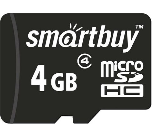 SMARTBUY (SB4GBSDCL4-01) MicroSDHC 4GB Class4 + адаптер
