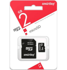 SMARTBUY (SB2GBSD-01) MicroSD 2GB+адаптер