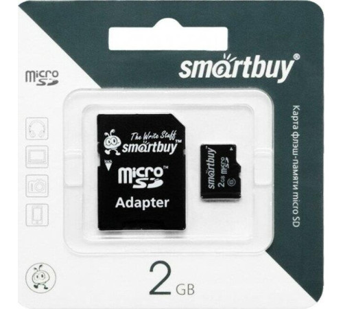 SMARTBUY (SB2GBSD-01) MicroSD 2GB+адаптер