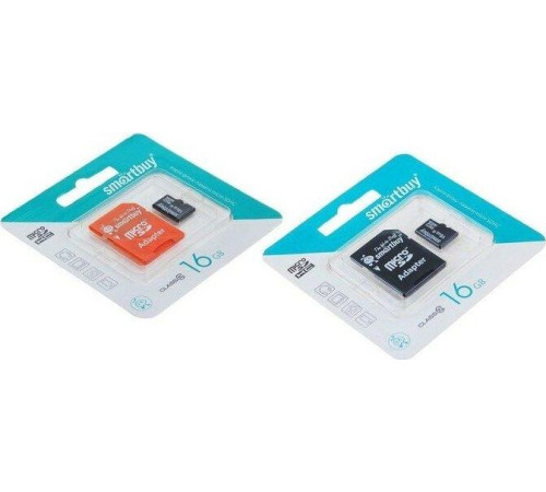 SMARTBUY (SB16GBSDCL10-01) MicroSDHC 16GB Сlass10 + адаптер