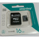 SMARTBUY (SB16GBSDCL10-01) MicroSDHC 16GB Сlass10 + адаптер