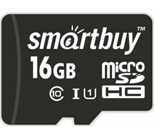SMARTBUY (SB16GBSDCL10-01) MicroSDHC 16GB Сlass10 + адаптер