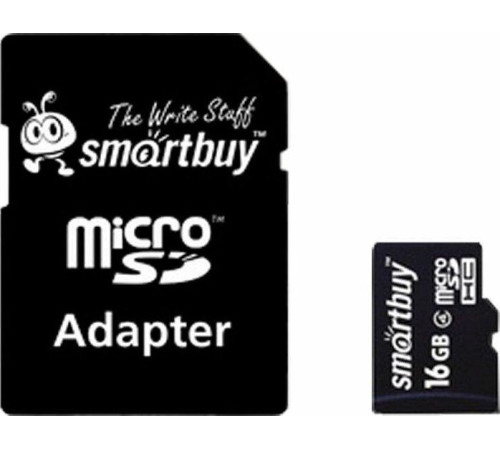SMARTBUY (SB16GBSDCL10-01) MicroSDHC 16GB Сlass10 + адаптер