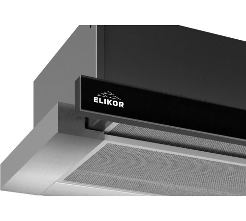 ELIKOR Интегра GLASS 45Н-400-В2Д нержавеющая сталь/стекло черное