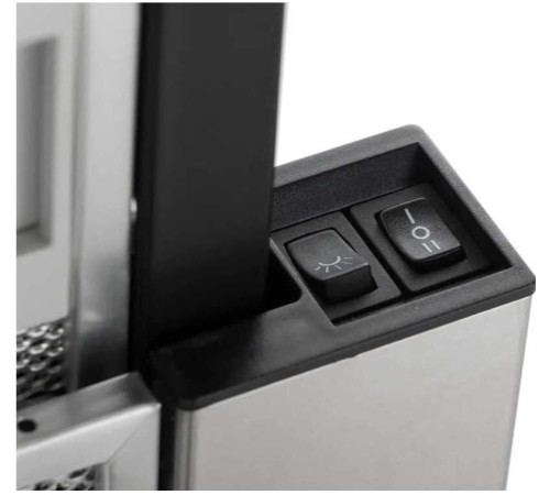 ELIKOR Интегра GLASS 45Н-400-В2Д нержавеющая сталь/стекло черное