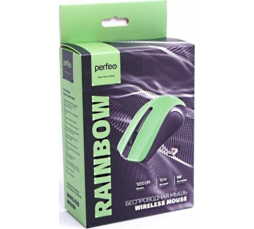 PERFEO (PF-3437) RAINBOW , черный/зеленый