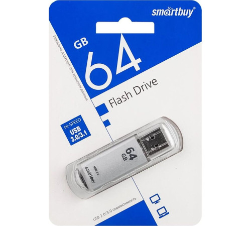 SMARTBUY (SB64GBVC-S) 64GB V-CUT SILVER