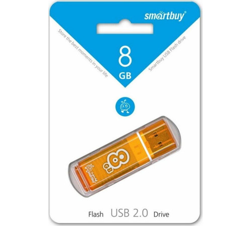 SMARTBUY (SB8GBGS-Or) 8GB GLOSSY SERIES ORANGE