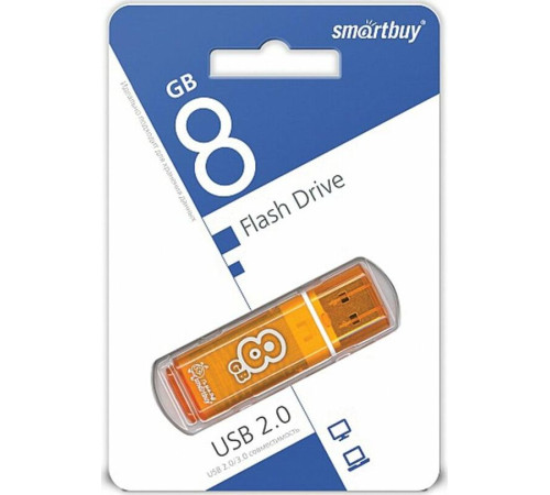 SMARTBUY (SB8GBGS-Or) 8GB GLOSSY SERIES ORANGE