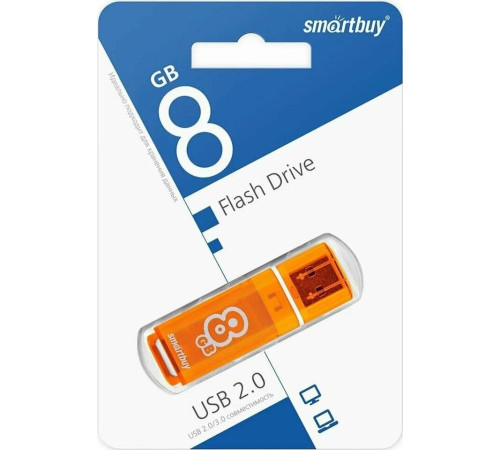 SMARTBUY (SB8GBGS-Or) 8GB GLOSSY SERIES ORANGE