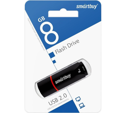 SMARTBUY (SB8GBCRW-K) 8GB CROWN BLACK