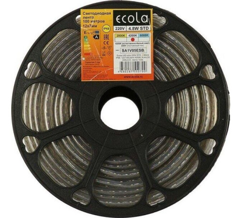 ECOLA P2LM14ESB 14.4W/M 12V IP20 10MM 60LED/M RGB разноцветная