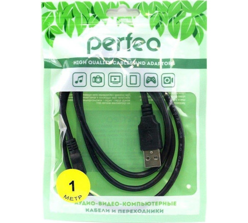 PERFEO (U4301) USB2.0 A вилка - MINI USB 5P вилка 1 м