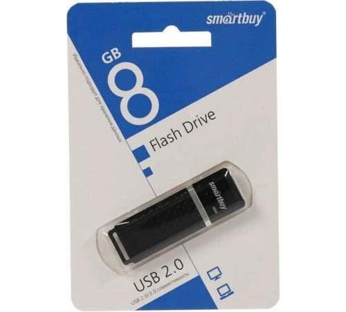 SMARTBUY (SB8GBQZ-K) 8GB QUARTZ SERIES BLACK
