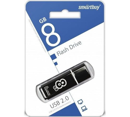 SMARTBUY (SB8GBGS-K) 8GB GLOSSY SERIES BLACK