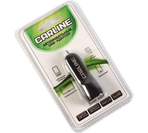 CARLINE (ch-2ub) адаптер 2хUSB, черный