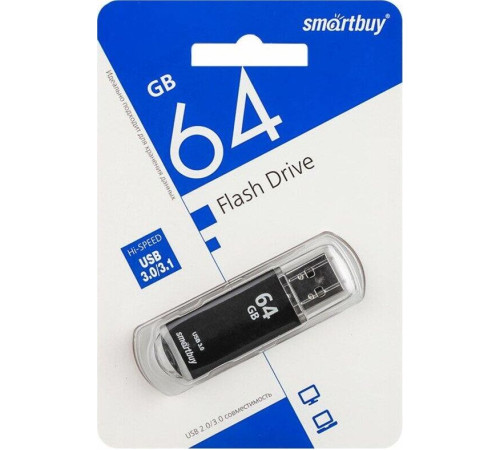 SMARTBUY (SB64GBVC-K3) 64GB V-CUT BLACK USB 3.0