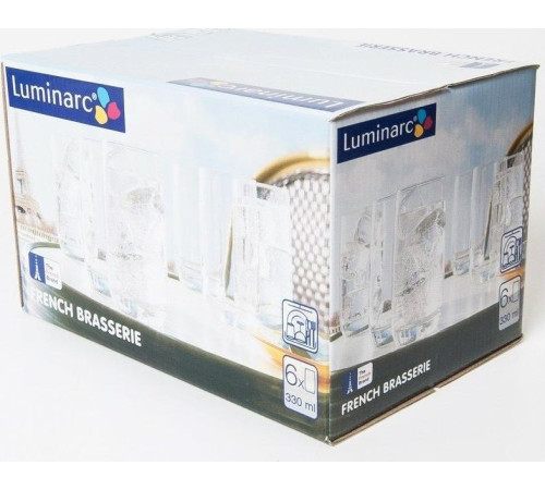 LUMINARC ФРАНЦУЗСКИЙ РЕСТОРАНЧИК наб. стаканов 6шт 330мл высокие (H9369) (2)