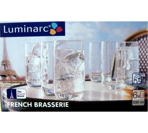 LUMINARC ФРАНЦУЗСКИЙ РЕСТОРАНЧИК наб. стаканов 6шт 330мл высокие (H9369) (2)
