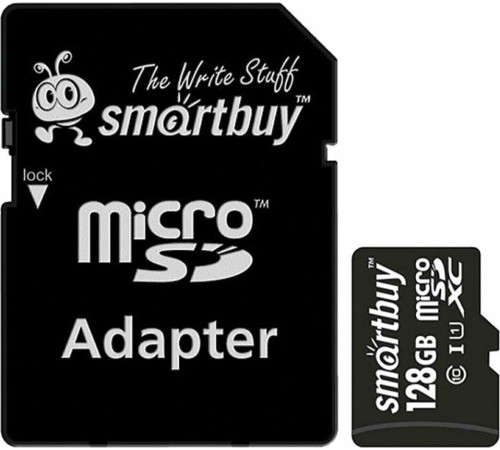 SMARTBUY (SB128GBSDCL10-01) MicroSDXC 128GB Class10 UHS-I U1 + адаптер