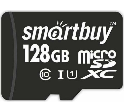 SMARTBUY (SB128GBSDCL10-01) MicroSDXC 128GB Class10 UHS-I U1 + адаптер