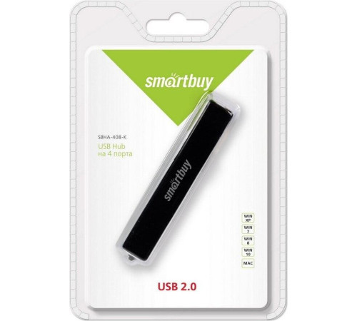 SMARTBUY (SBHA-408-K) 4 порта черный