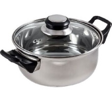 MALLONY BAK-02 кастрюля с крышкой 2,0л нерж.(985871).