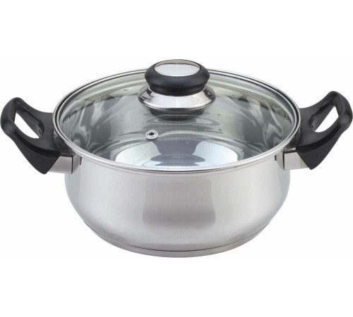 MALLONY BAK-02 кастрюля с крышкой 2,0л нерж.(985871).