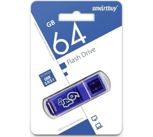 SMARTBUY (SB64GBGS-DB) 64GB GLOSSY SERIES DARK BLUE USB 3.0
