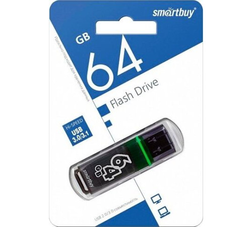 SMARTBUY (SB64GBGS-DG) 64GB GLOSSY SERIES DARK GREY USB 3.0