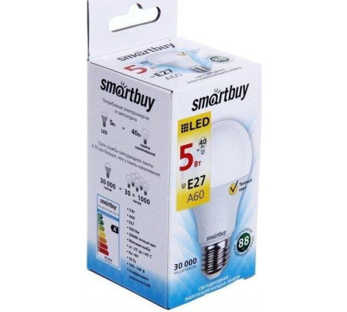 SMARTBUY (SBL-A60-05-30K-E27-A) 5W/3000/E27