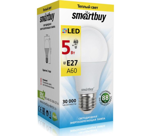 SMARTBUY (SBL-A60-05-30K-E27-A) 5W/3000/E27