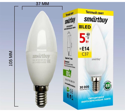 SMARTBUY (SBL-C37-05-30K-E14) 5W/3000/E14