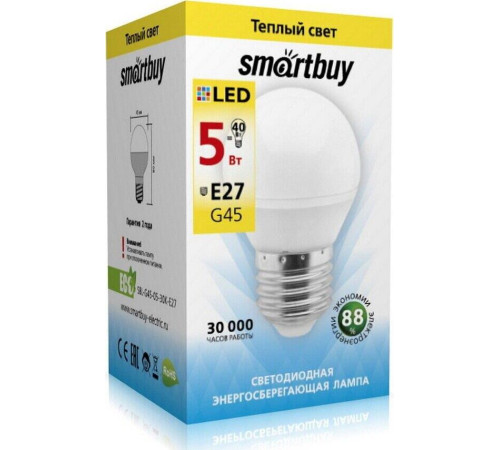 SMARTBUY (SBL-G45-05-30K-E27) 5W/3000/E27