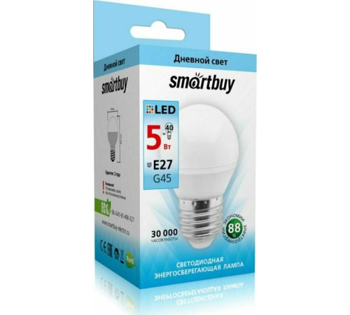 SMARTBUY (SBL-G45-5-40K-E27) 5W/4000/E27