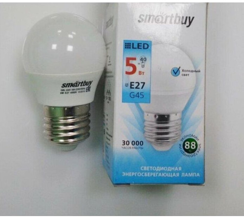 SMARTBUY (SBL-G45-5-40K-E27) 5W/4000/E27