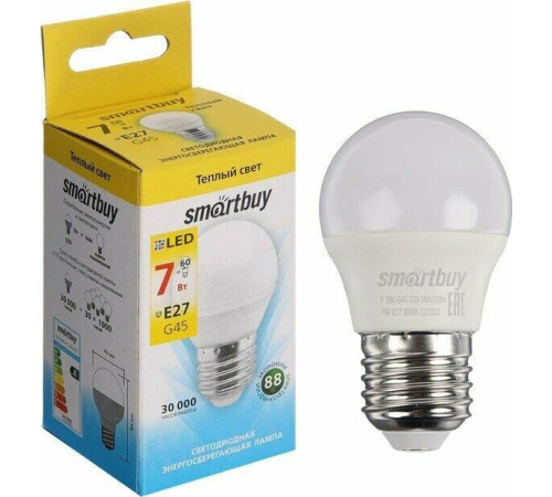 SMARTBUY (SBL-G45-07-30K-E27) 7W/3000/E27