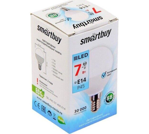 SMARTBUY (SBL-P45-07-40K-E14) 7W/4000/E14