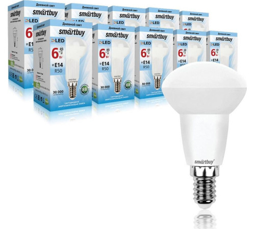 SMARTBUY (SBL-R50-06-40K-E14-A) 6W/4000/E14