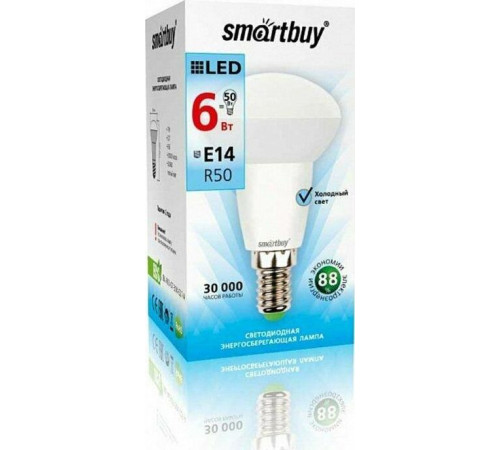 SMARTBUY (SBL-R50-06-40K-E14-A) 6W/4000/E14