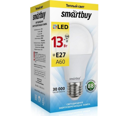 SMARTBUY (SBL-A60-13-30K-E27-A) 13W/3000/E27