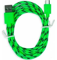 SMARTBUY (iK-12n green) USB - MICRO USB нейлон 1.м зеленый