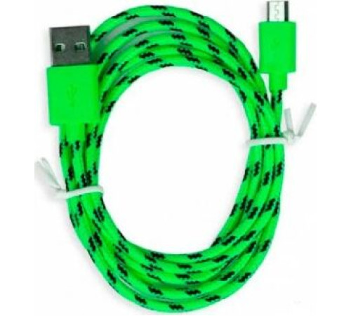SMARTBUY (iK-12n green) USB - MICRO USB нейлон 1.м зеленый